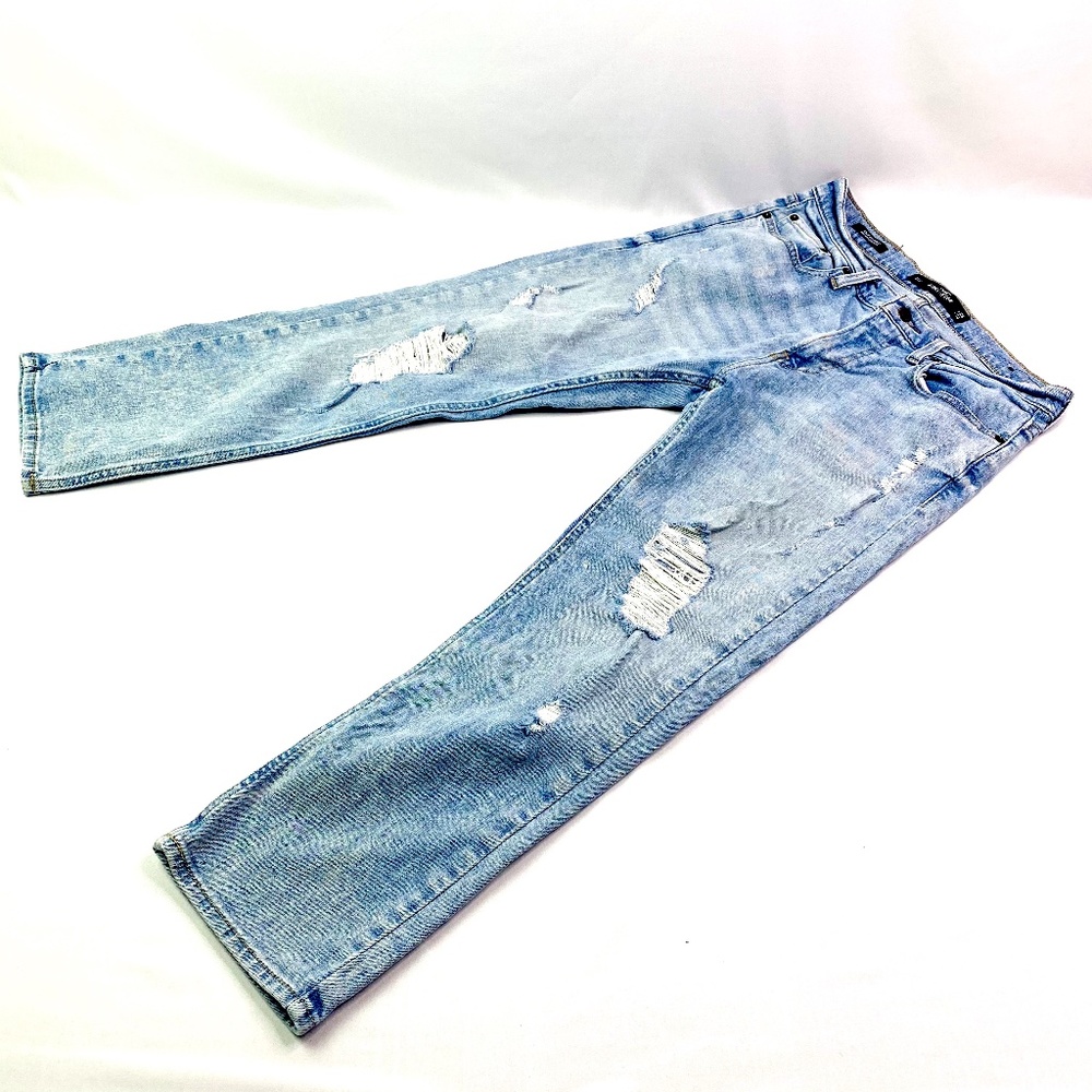 Hollister Epic Flex Crop Relaxed Distressed Jeans